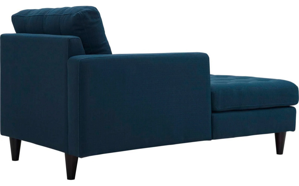 Melanie Azure Left Arm Upholstered Fabric Chaise   Midcentury   Indoor Chaise Lounge Chairs   by Virgil Stanis Design  Houzz