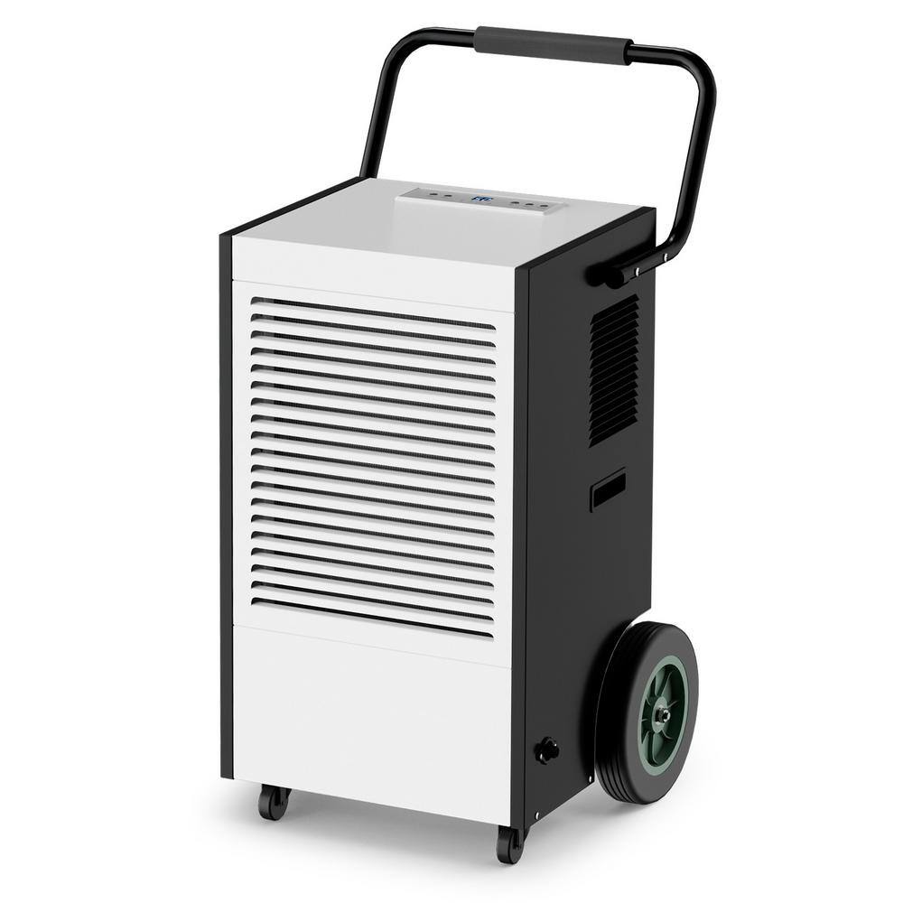 Edendirect 225 pt. 8000 sq.ft. Bucketless Commercial Dehumidifier in White with Drain Hose Hard Case Industrial Dehumidifier WXKJRY20052402