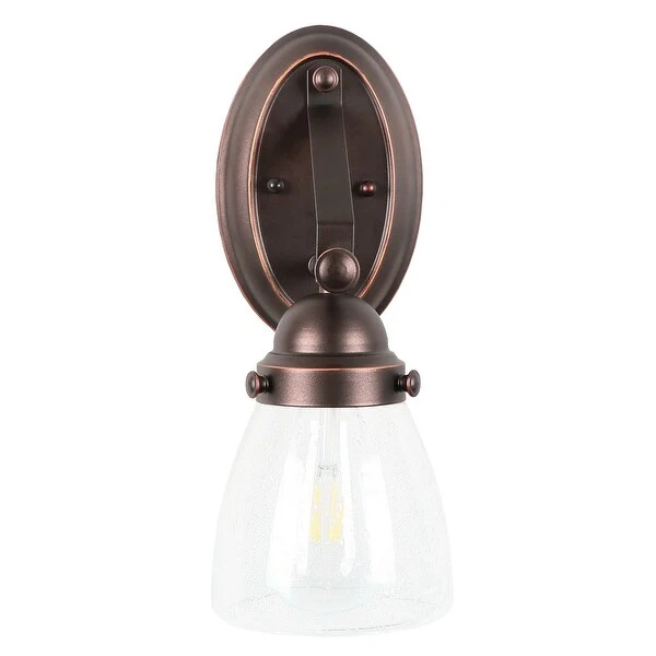 1 Light Wall Vanity Light in Brown