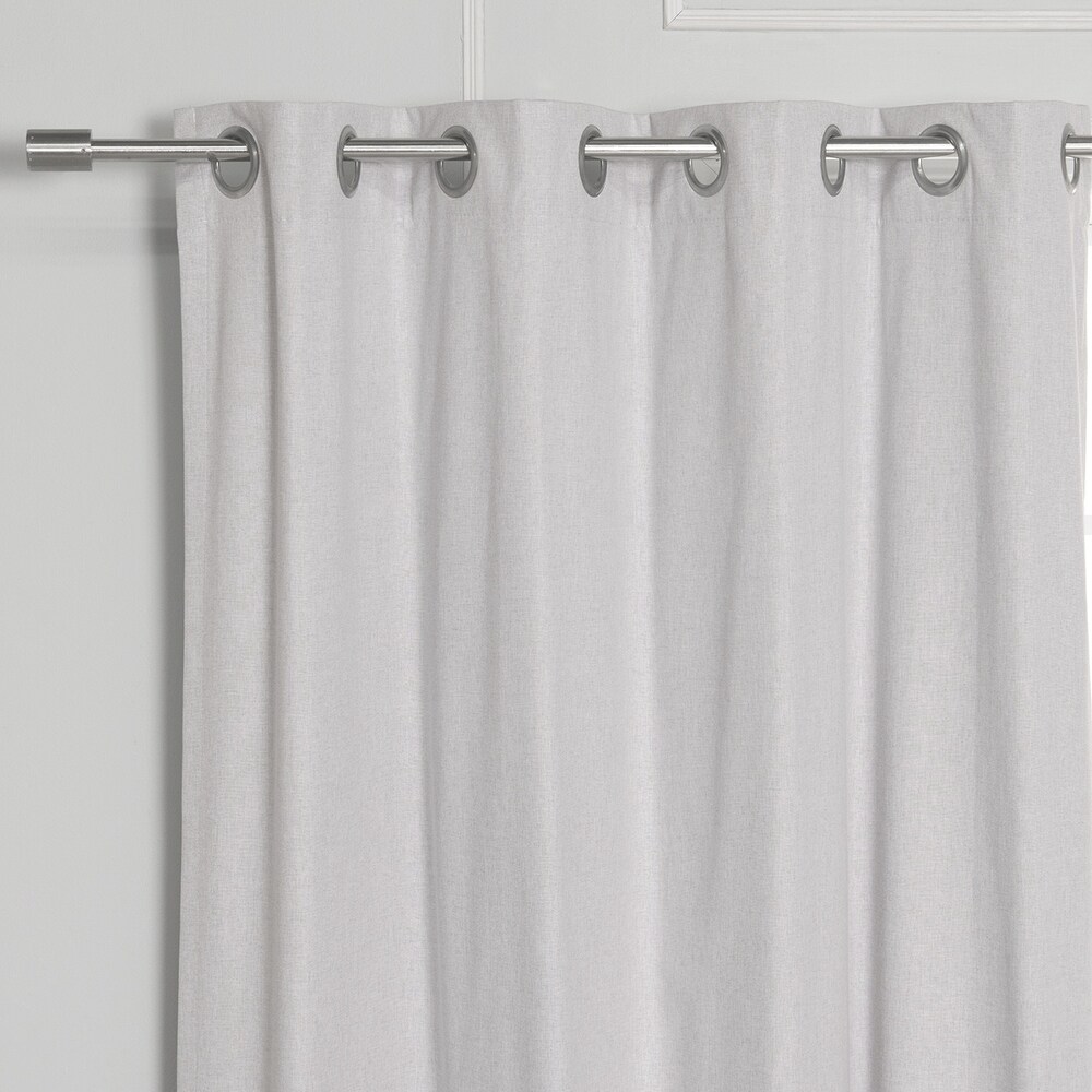 Aurora Home Linen Textured Grommet Thermal Total Blackout Curtain Pair