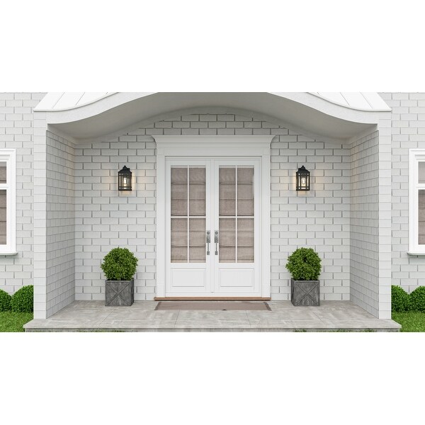 Auden 1-Light Mottled Black Outdoor Wall Lantern Shopping - The Best Deals on Outdoor Wall Lanterns | 41429487