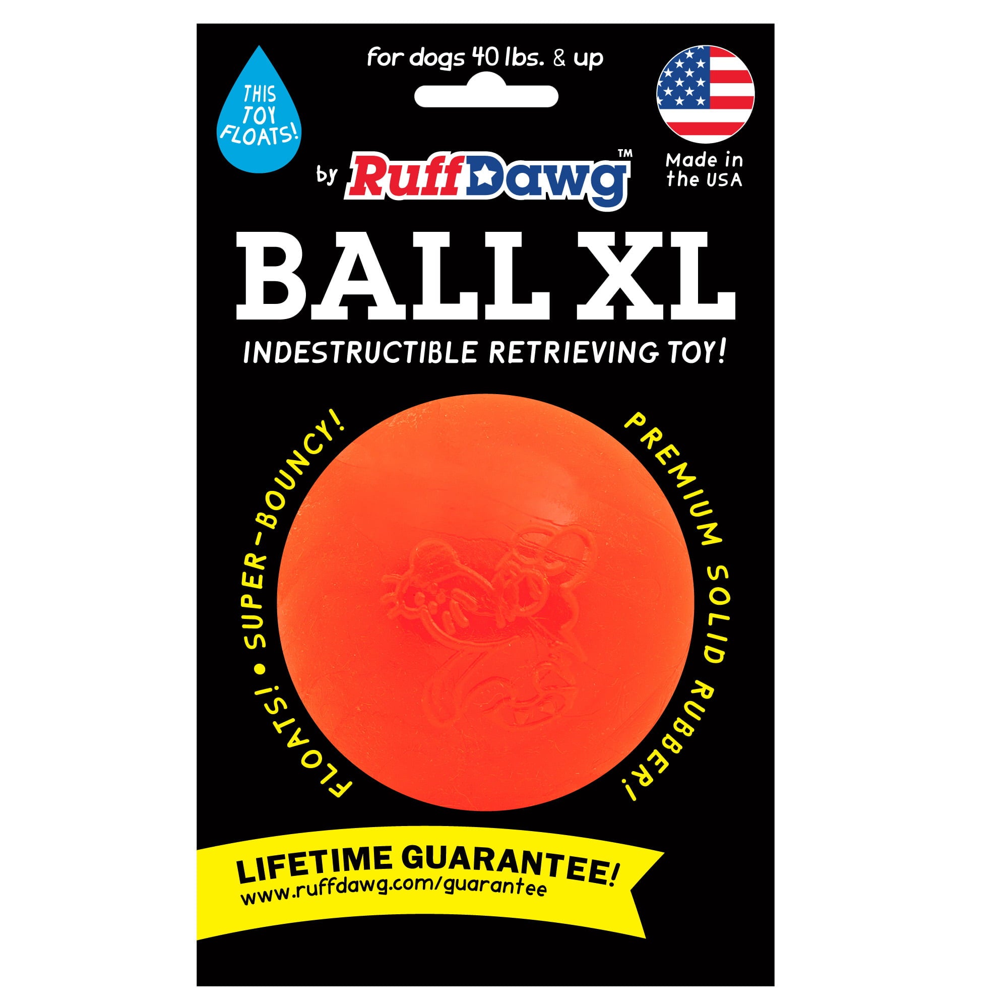 Ruff Dawg Indestructible Ball Dog Toy Extra Large Assorted 3.5