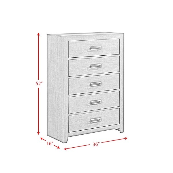 Picket House Furnishings Roma 5-Drawer Chest in Grey - - 35761518