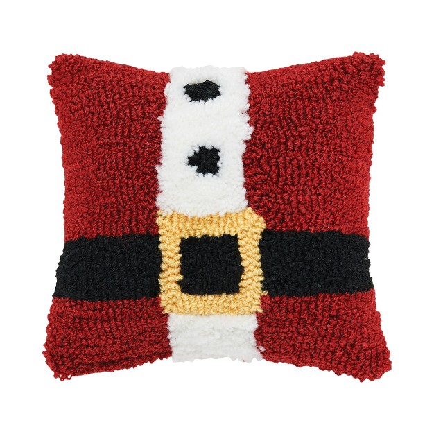 X 8 quot Santa Suit Hooked Throw Pillow