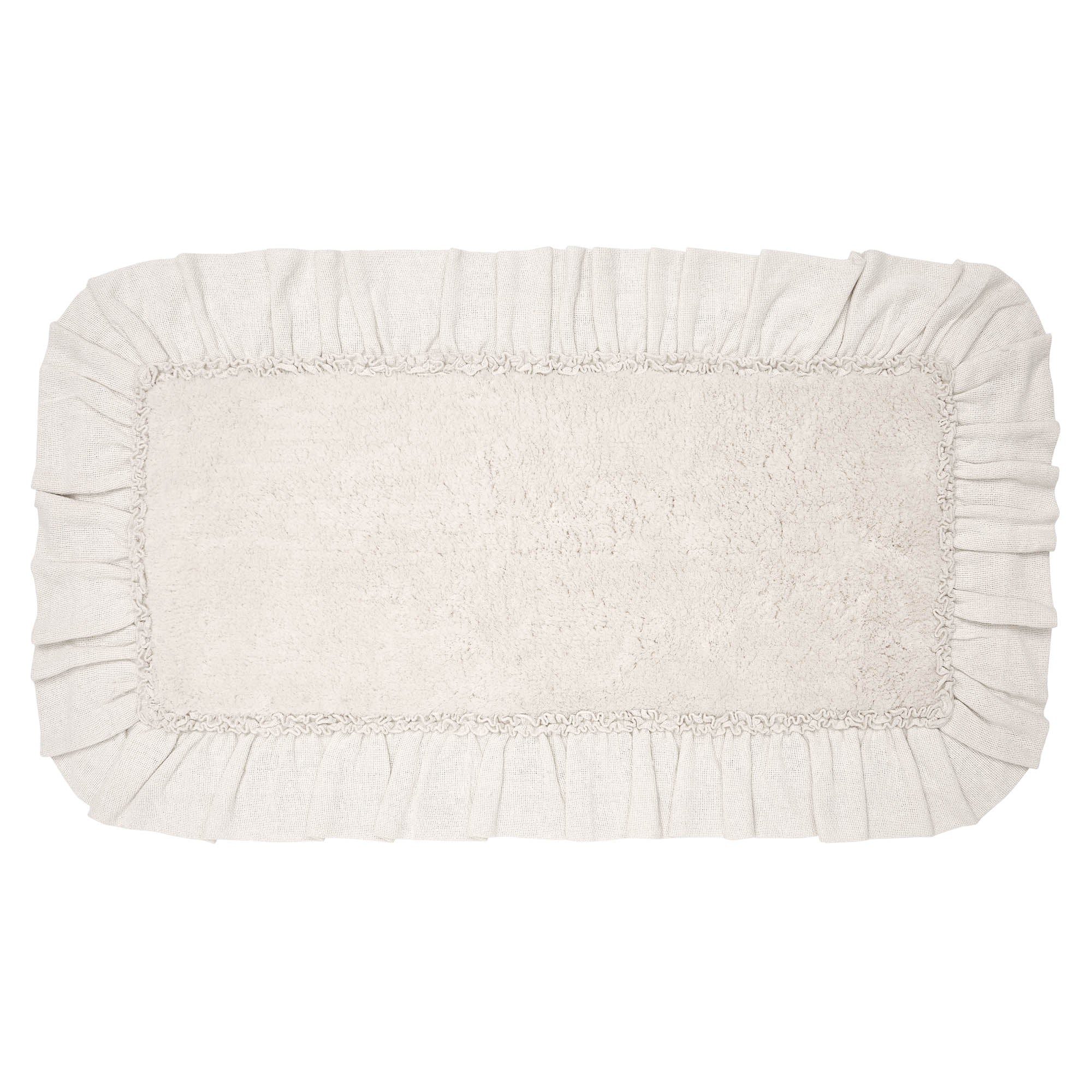 Burlap Antique White Bathmat 27x48