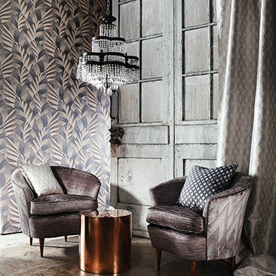 Chrysler Wallpaper in Pale Duck Egg and Ivory from the Fantasque Collection by Osborne & Little