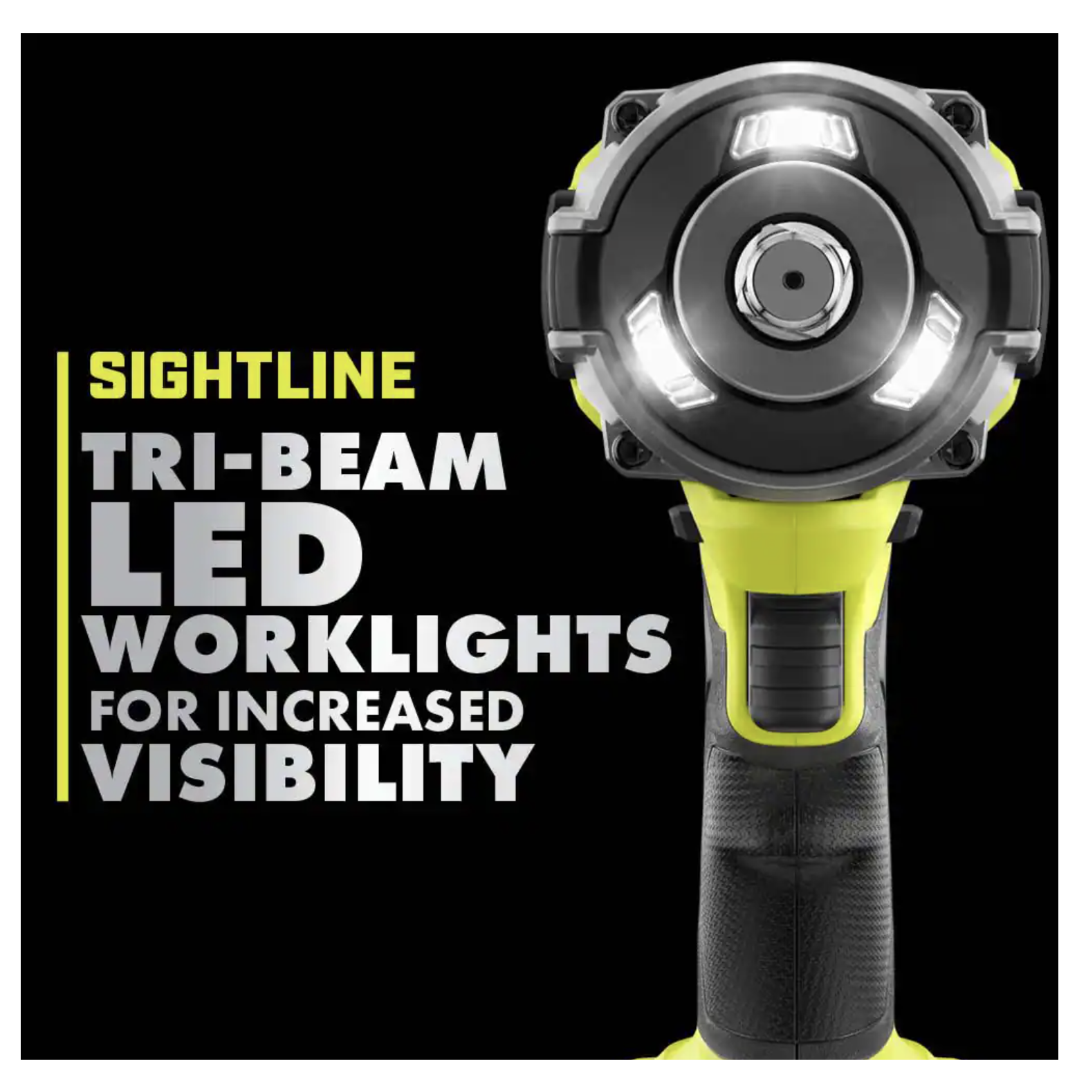 Ryobi One+ HP 18V Brushless Cordless 4-Mode 1/2 in. High Torque Impact Wrench， Tool Only (PBLIW01B)