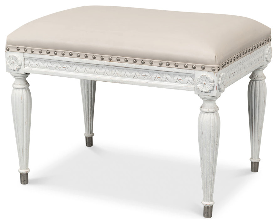 Layne Bungalow Ottoman   Traditional   Footstools And Ottomans   by Sideboards and Things  Houzz