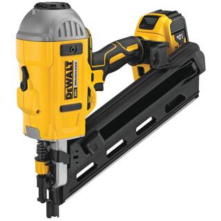 DW 20V MAX Lithium-Ion Cordless Brushless 2-Speed 30 Paper Collated Framing Nailer with 4Ah and 5Ah Batteries and Charger DCN692M1W205