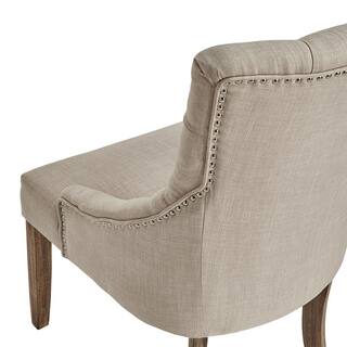 HomeSullivan Marjorie Beige Linen Button Tufted Dining Chair (Set of 2) 40E217C-BL2P