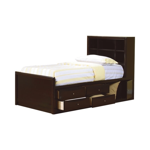 Vanessa Cappuccino 2-piece Bedroom Set with Nightstand - - 35553534