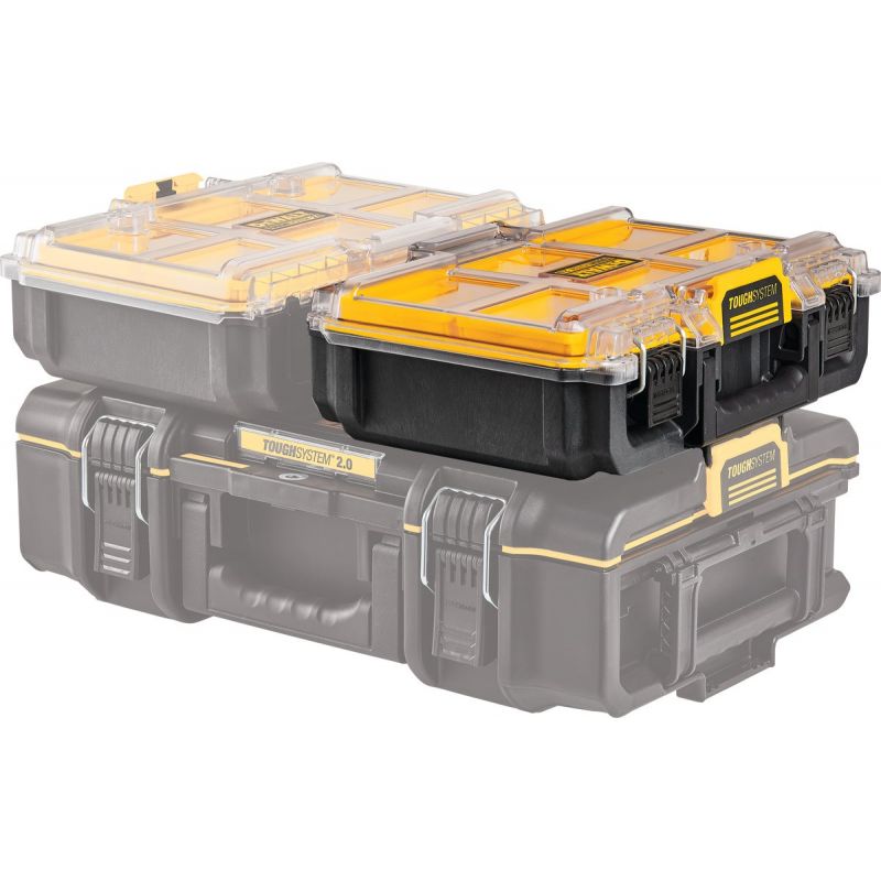 DW ToughSystem Deep Compact Toolbox Organizer Blackamp Yellow