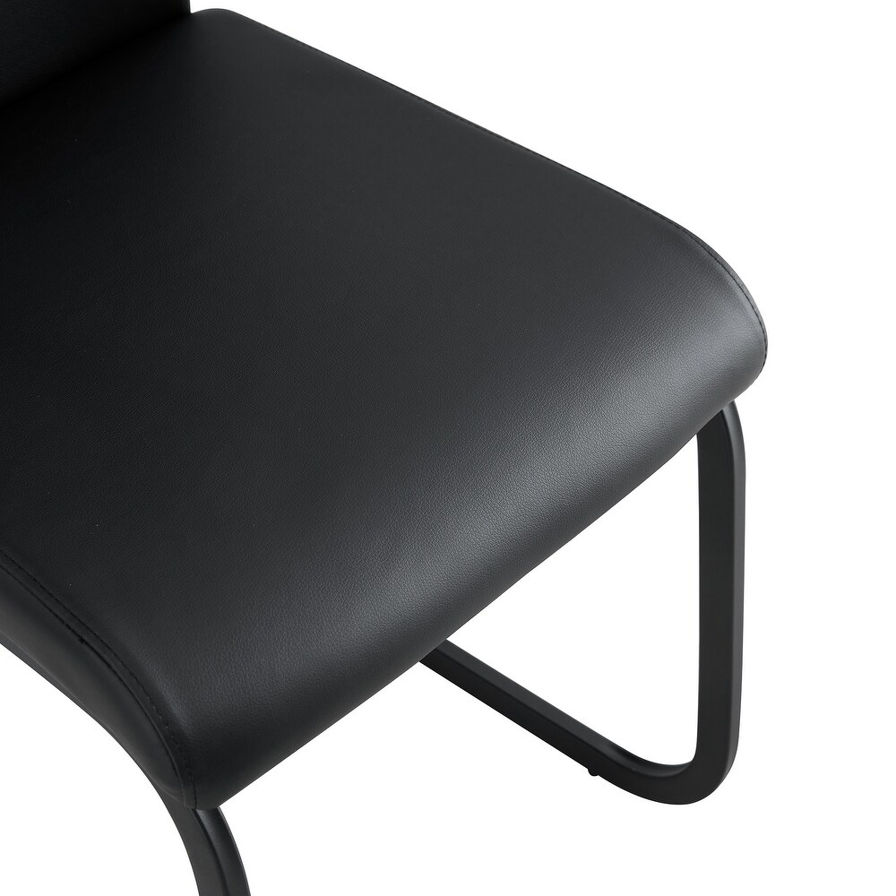 PU Chair modern kitchen chair with metal leg