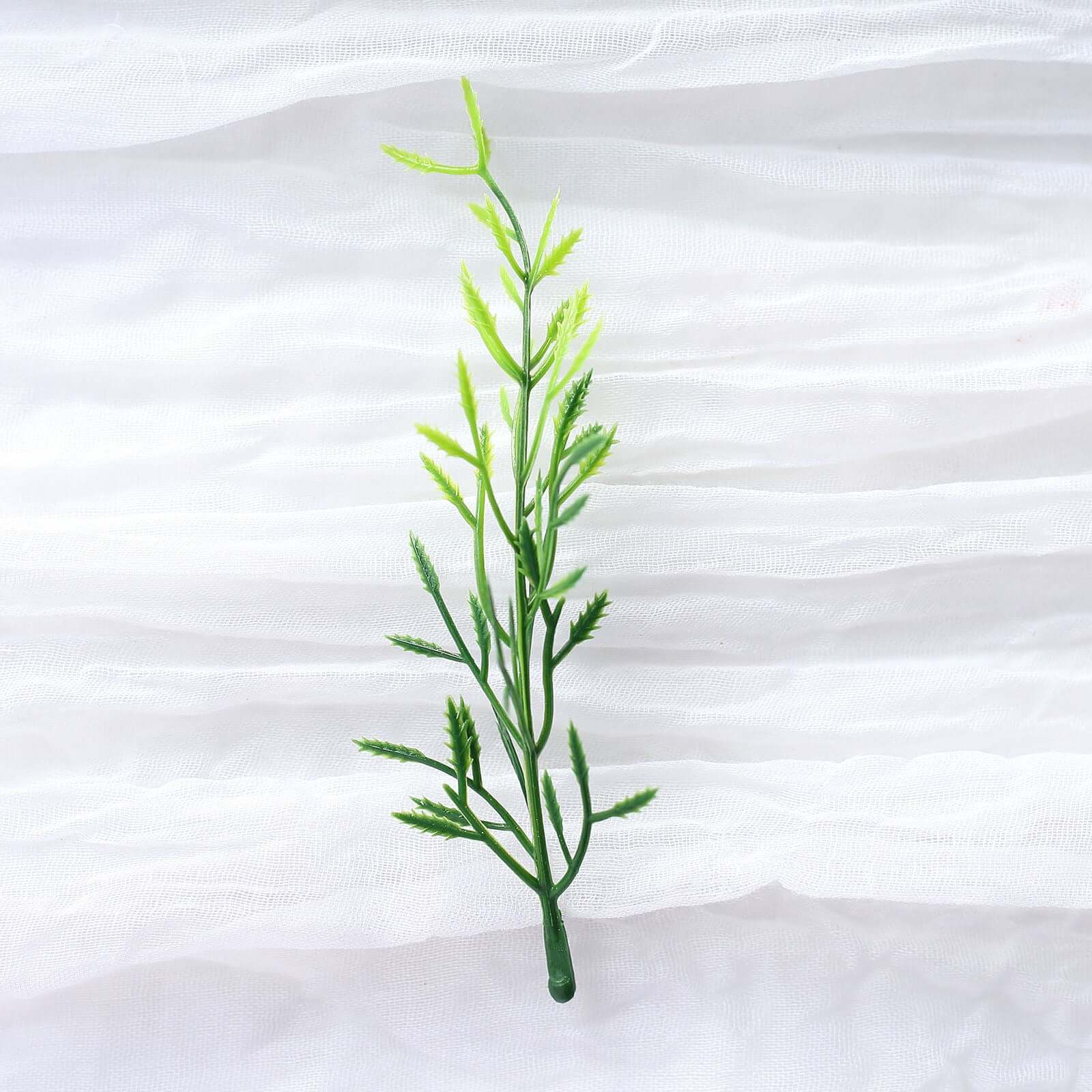 25 Pack Mini Green Artificial Fern Leaf Branch Stems, Flower Vase Filler For Floating Candle Centerpieces 6