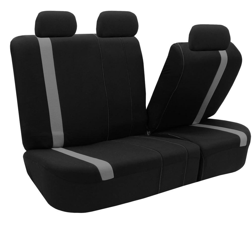 FH Group Flat Cloth 47 in. x 23 in. x 1 in. Cosmopolitan Full Set Seat Covers DMFB054GRAY115