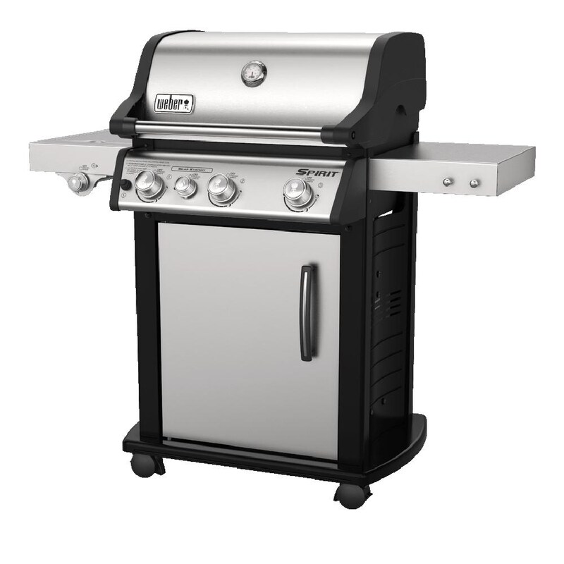 Weber Spirit SP-335 Freestanding Propane Gas Grill With Sear Burner and Side Burner