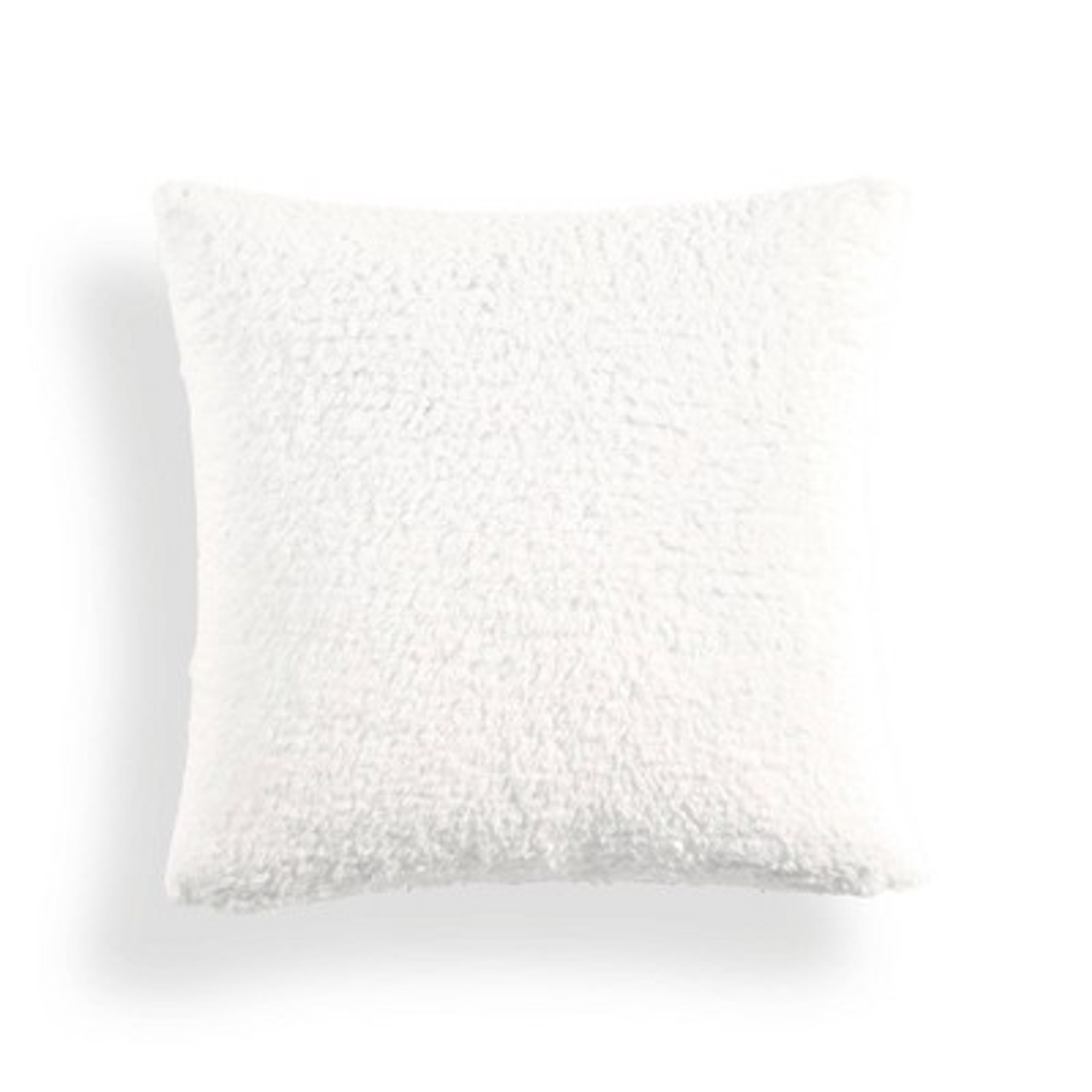 20x20 Oversize Cozy Soft Reversible Faux Shearling Family-Friendly Square Pillow Cover White - Lush Décor