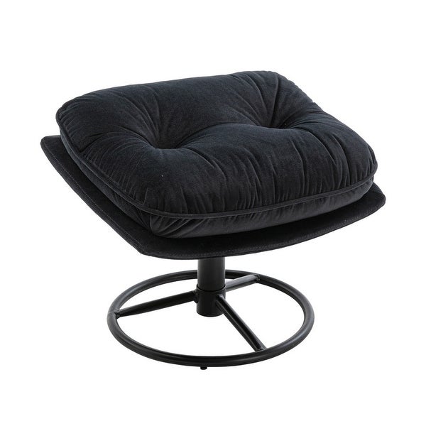 Modern Velvet Accent chair Upholstered Tufted Chair with Ottoman Footrest