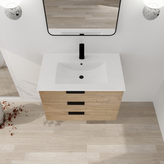 30 inch Wall Mounting Bathroomg Vanity with Sink  ...