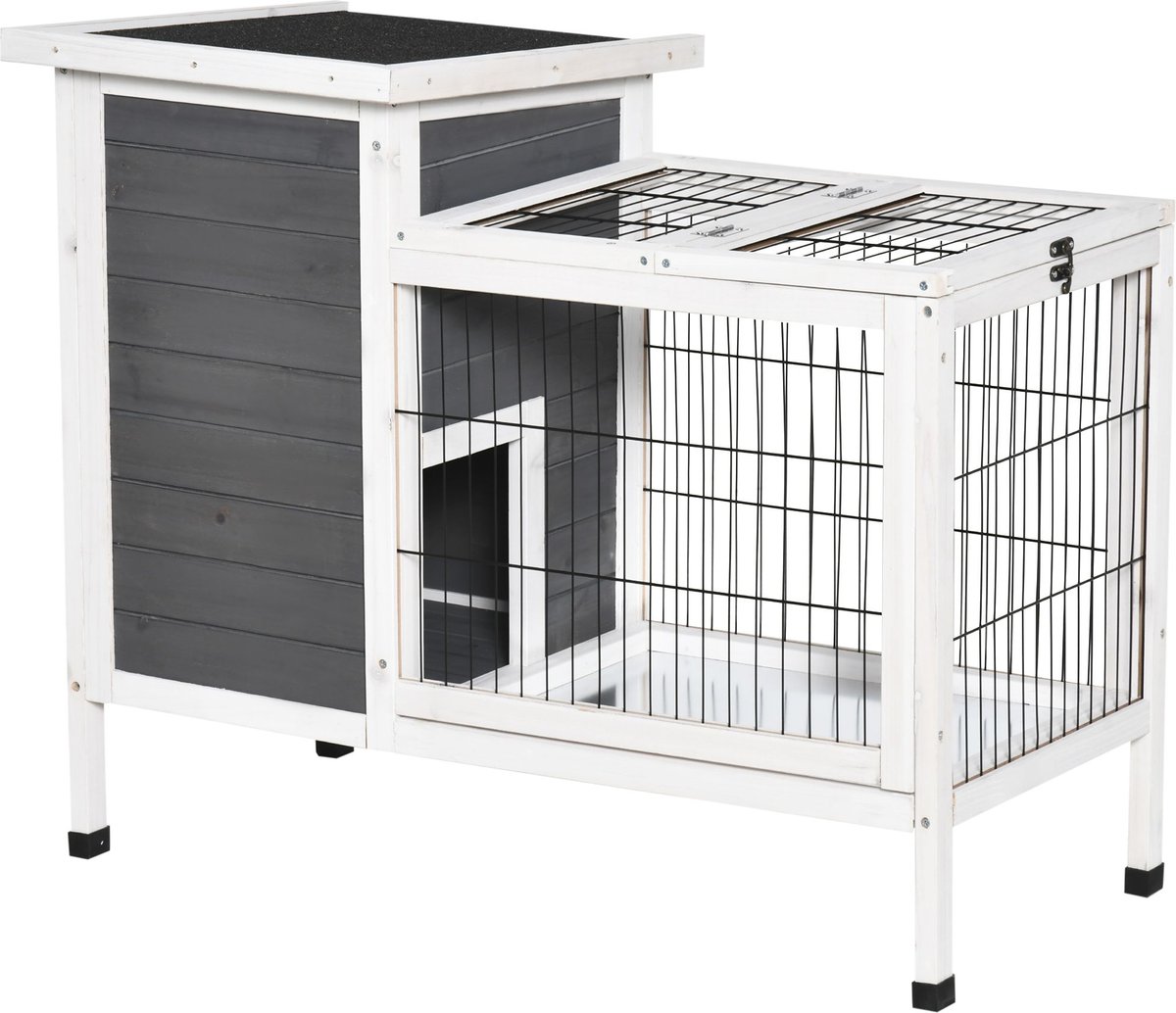 PawHut Wooden Outdoor Rabbit Hutch