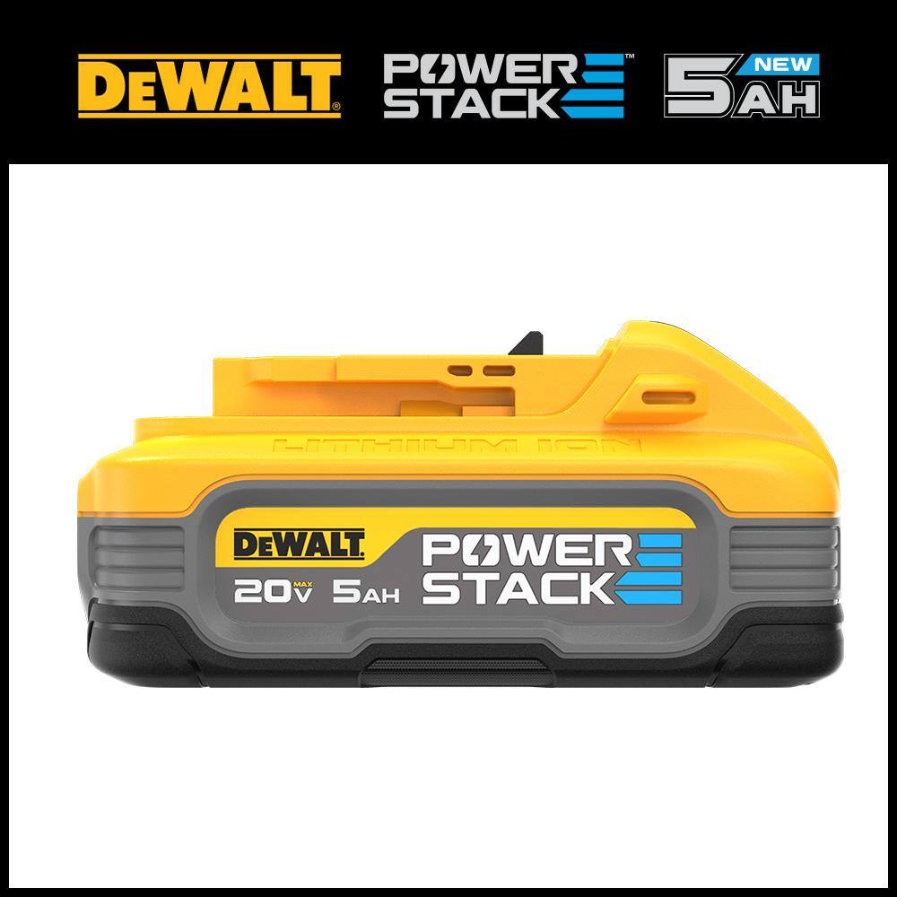 DW POWERSTACK 20V Lithium-Ion 5.0Ah Battery Pack DCBP520