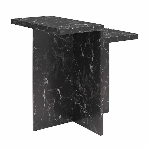 Brielle Modern Faux Marble Side Table Cosmoliving By Cosmopolitan