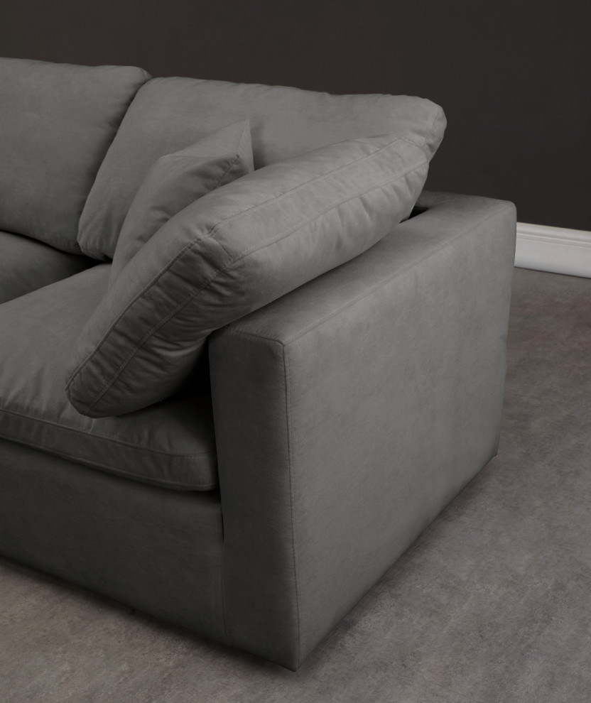 Plush Velvet / Down Standard Comfort Modular Sofa   Transitional   Sofas   by Meridian Furniture  Houzz