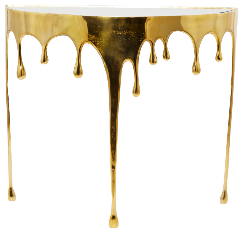 Contemporary Gold Aluminum Console Table 563207   Contemporary   Console Tables   by Brimfield  ampMay  Houzz