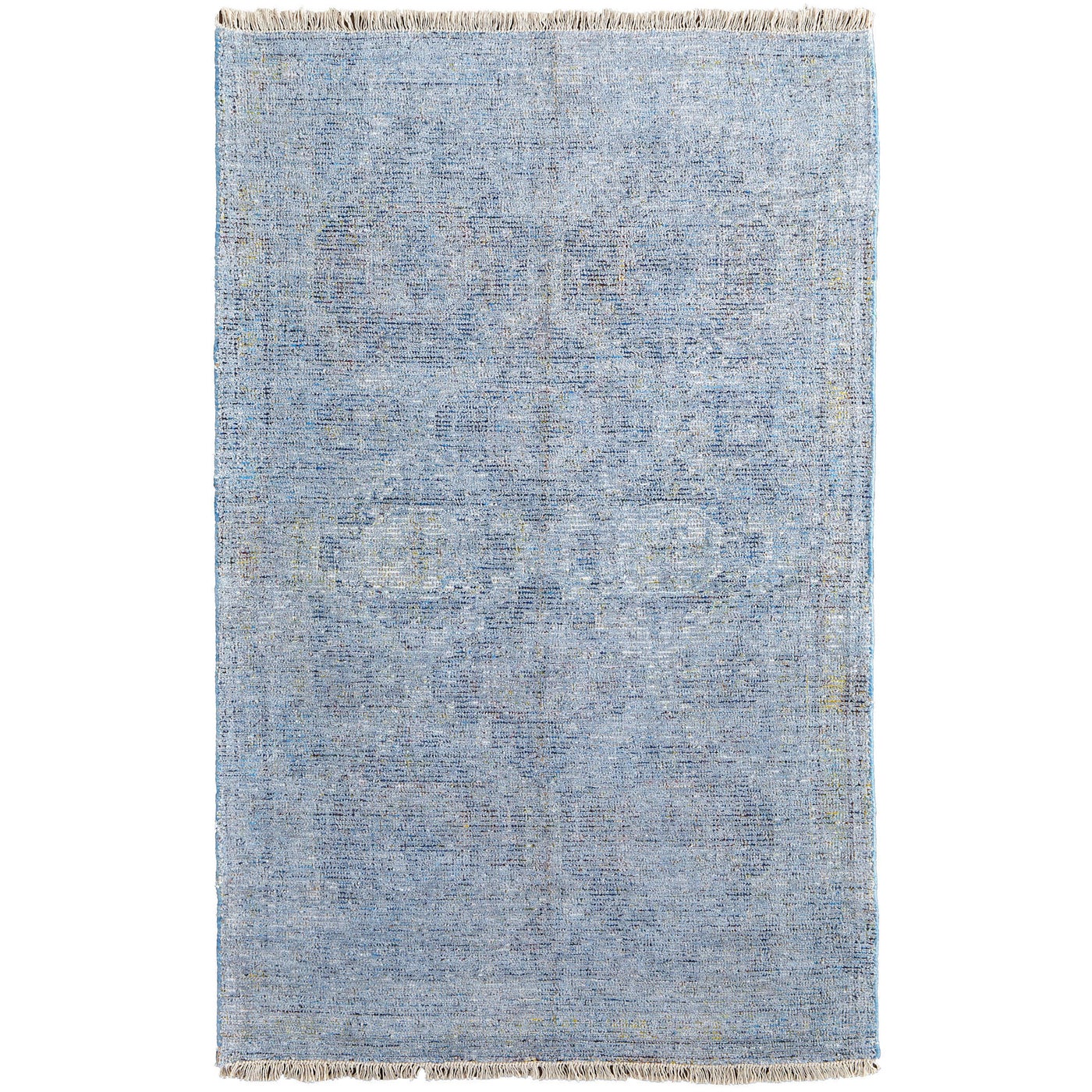 Ramey Hand Woven Blue and Beige Rug by BD Fine