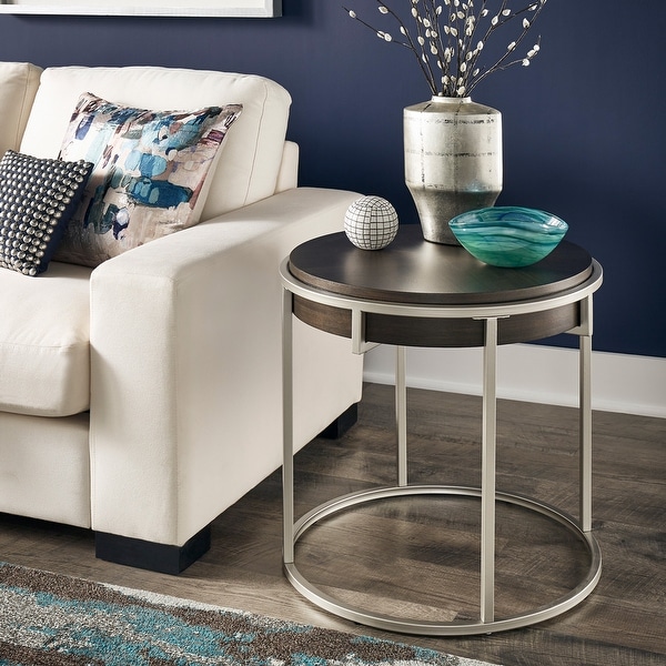 Cooke Round Table with Metal Base from iNSPIRE Q Modern