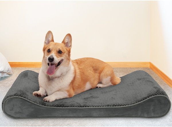 FurHaven Minky Plush Luxe Lounger Memory Foam Dog Bed w/Removable Cover