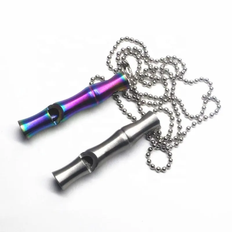 Stainless Steel High Decibel Metal Whistle Emergency Survival Whistle Keychain For Camping Hiking Outdoor Sports Tools