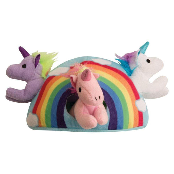 Snugarooz Hide and Seek Rainbow Plush Dog Toy