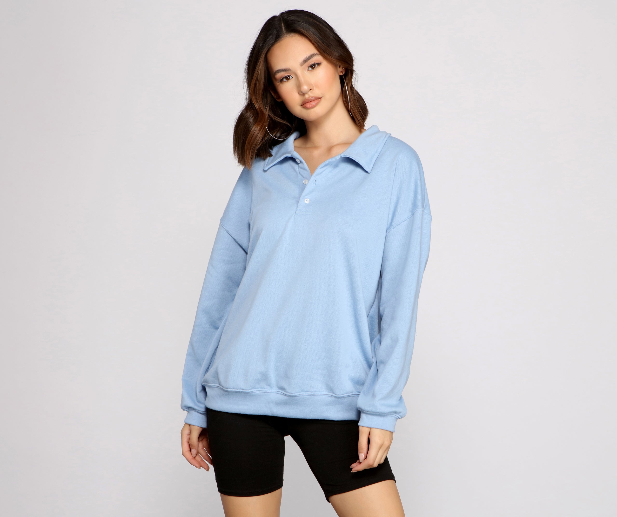 Preppy Vibes Collared Polo Top