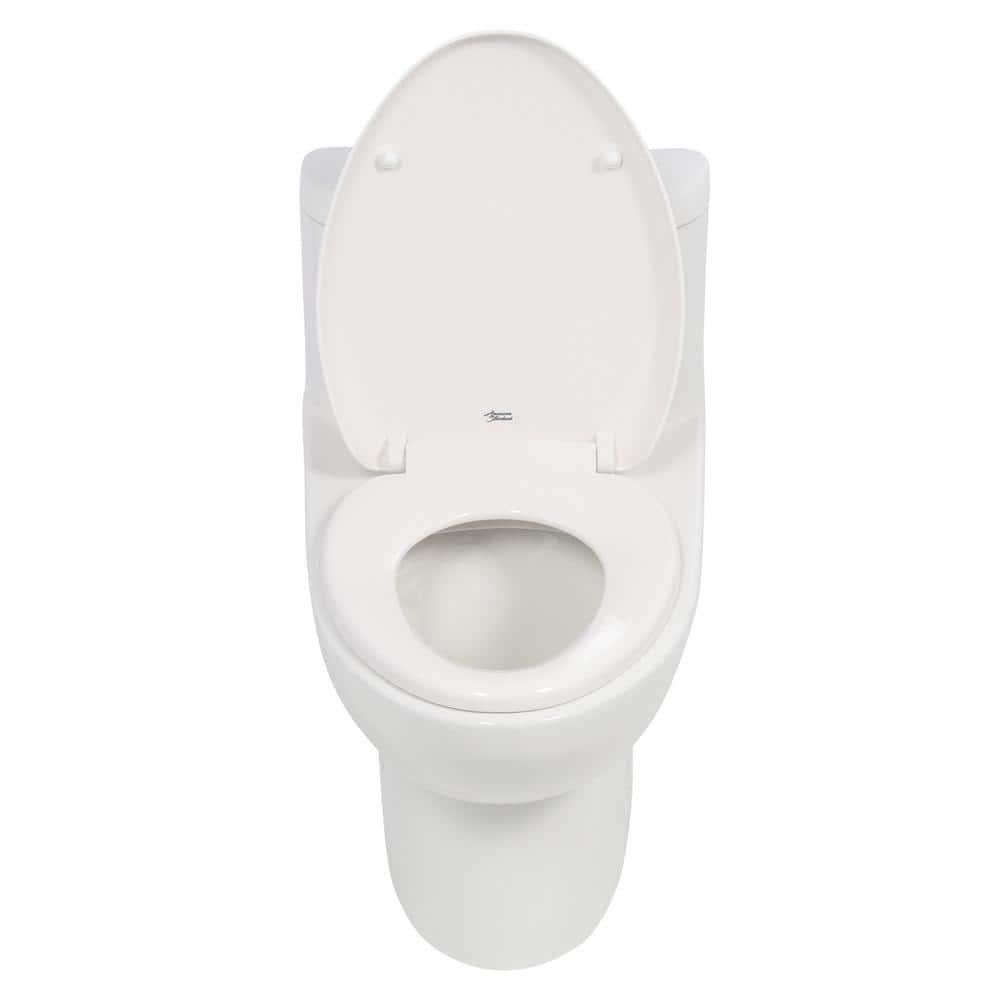 American Standard Tofino Complete 1Piece 11 GPF Dual Flush Elongated Toilet in White with Slow Close Seat