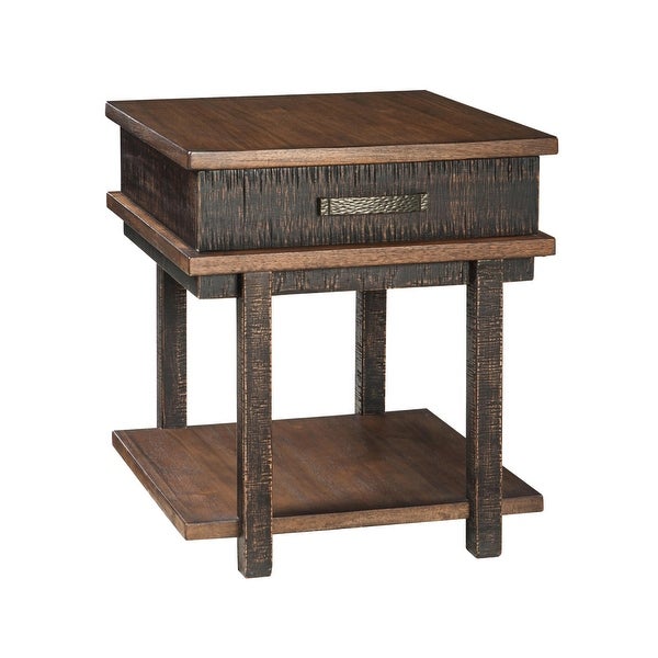 Stanah Brown Rectangular End Table