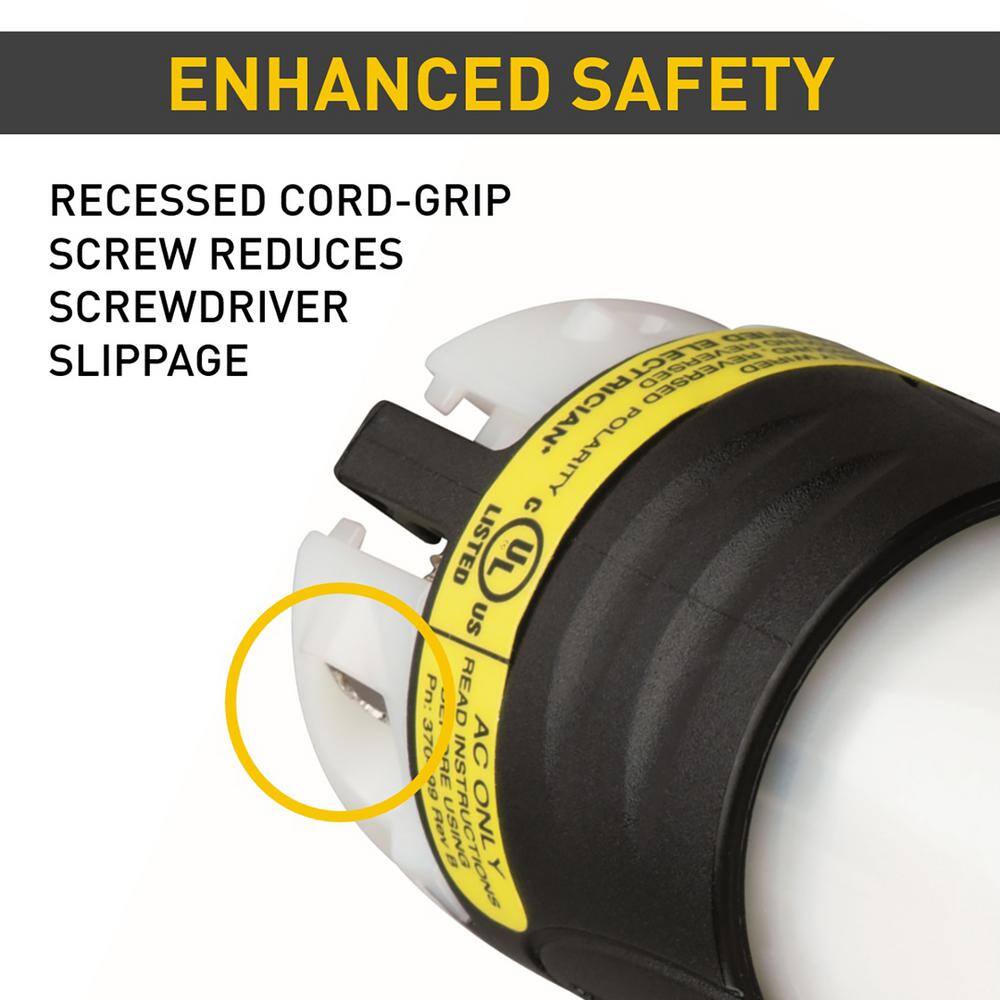 Legrand Pass  Seymour Extra-Hard Use Ground Continuity Monitoring 20 Amp 125-Volt NEMA 5-20R Straight Blade Connector PS5369XGCM