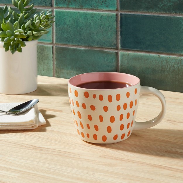 16oz Stoneware Dots Mug