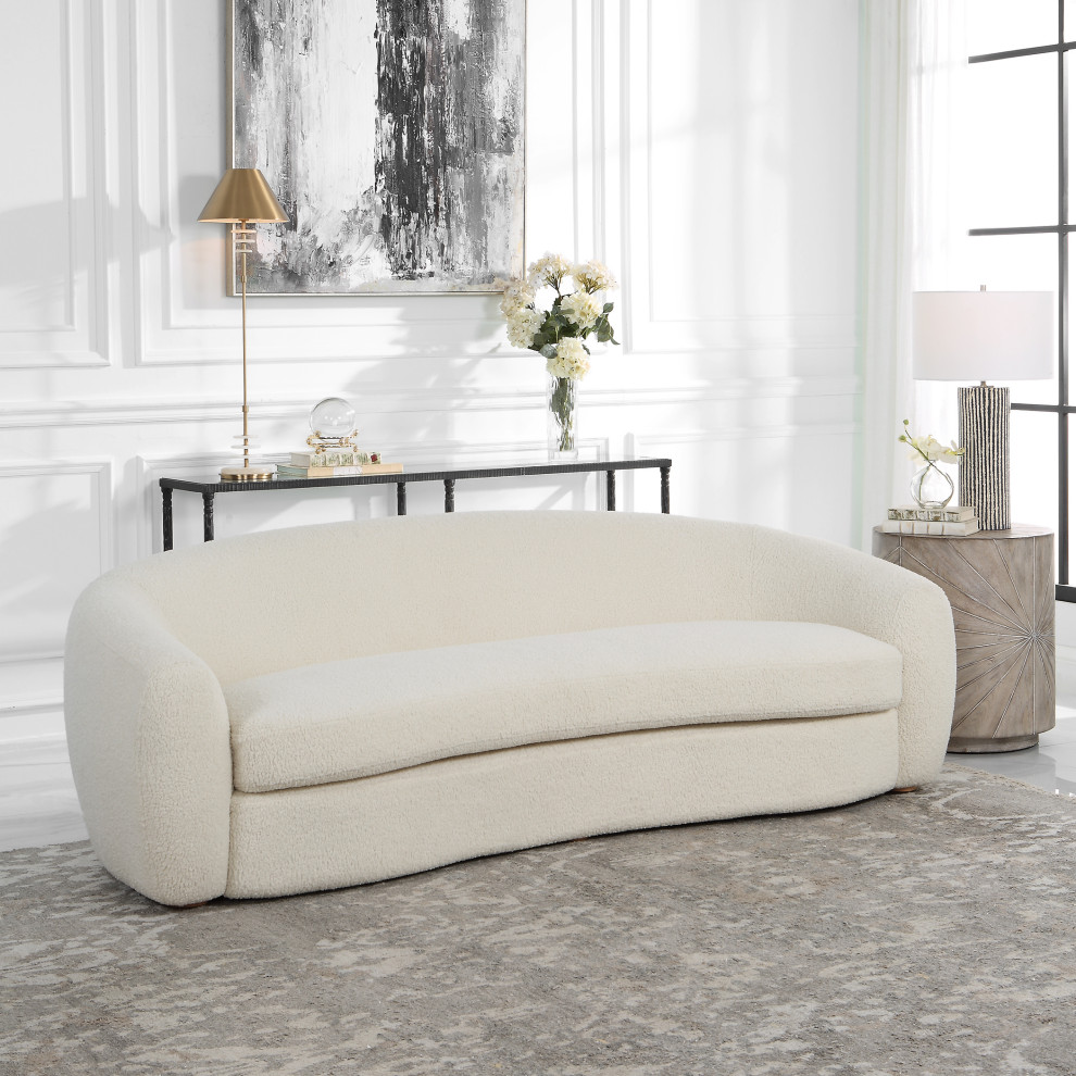 Capra Art Deco White Sofa   Contemporary   Sofas   by Ownax  Houzz