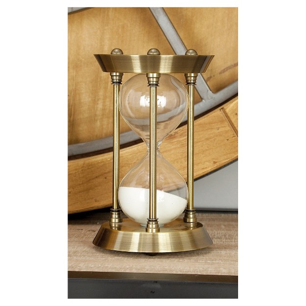 Classic Elegance Rustic Iron And Glass 15 minute Sand Timer Hourglass 7 quot Olivia amp May