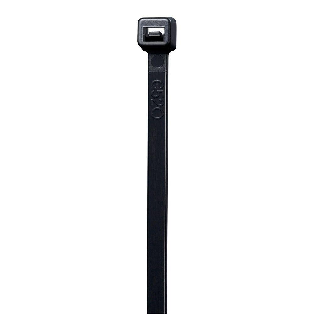 Commercial Electric 4 in. UV Cable Tie Black (40-Pack) GT-100MB(40)