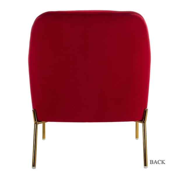 Nora Modern Accent Chair Comfy Velvet with Metal Legs by HULALA HOME