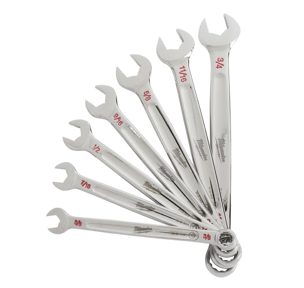 7-Piece Combination Wrench Set ; SAE ;