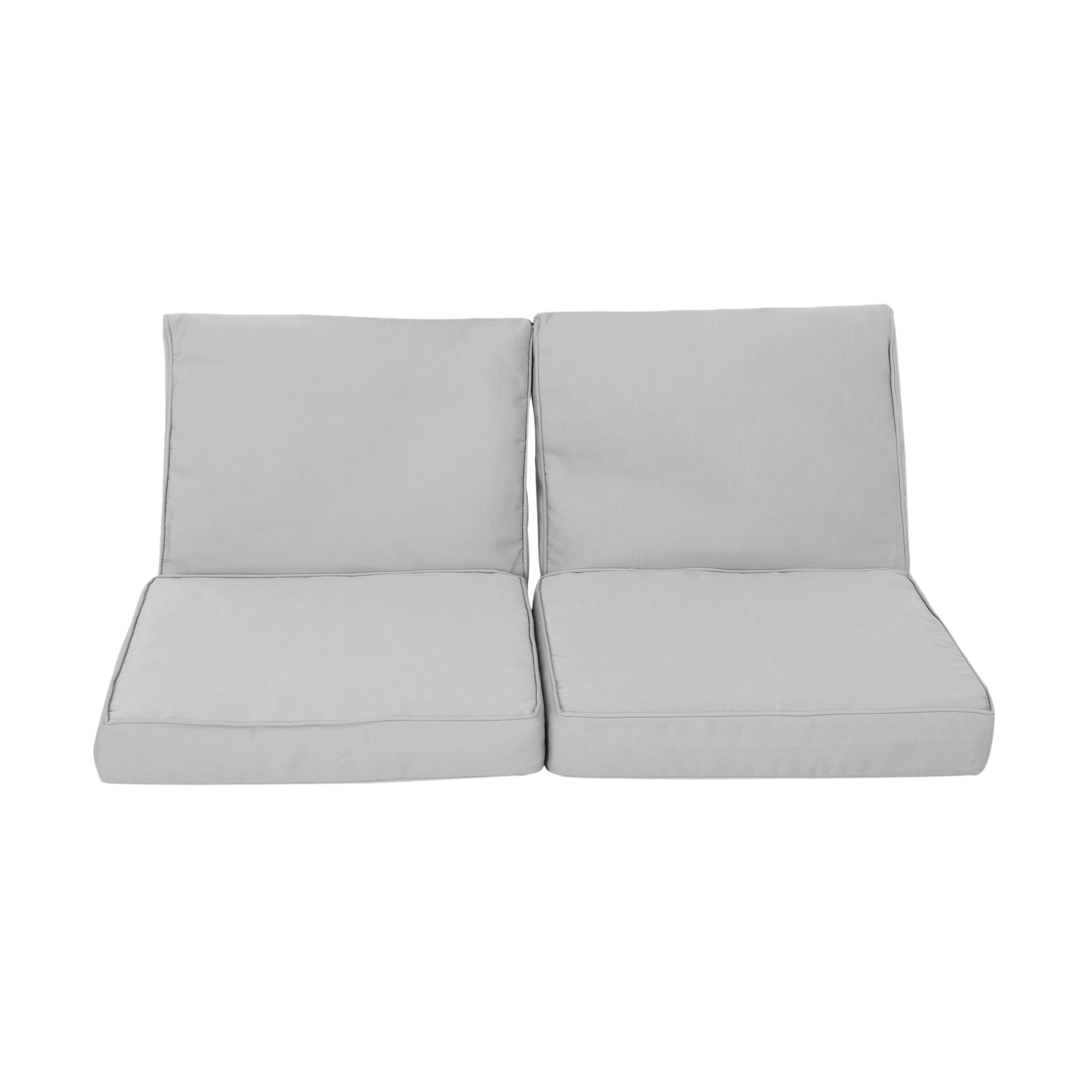 Atiyah Outdoor Water Resistant Fabric Loveseat Cushions with Piping