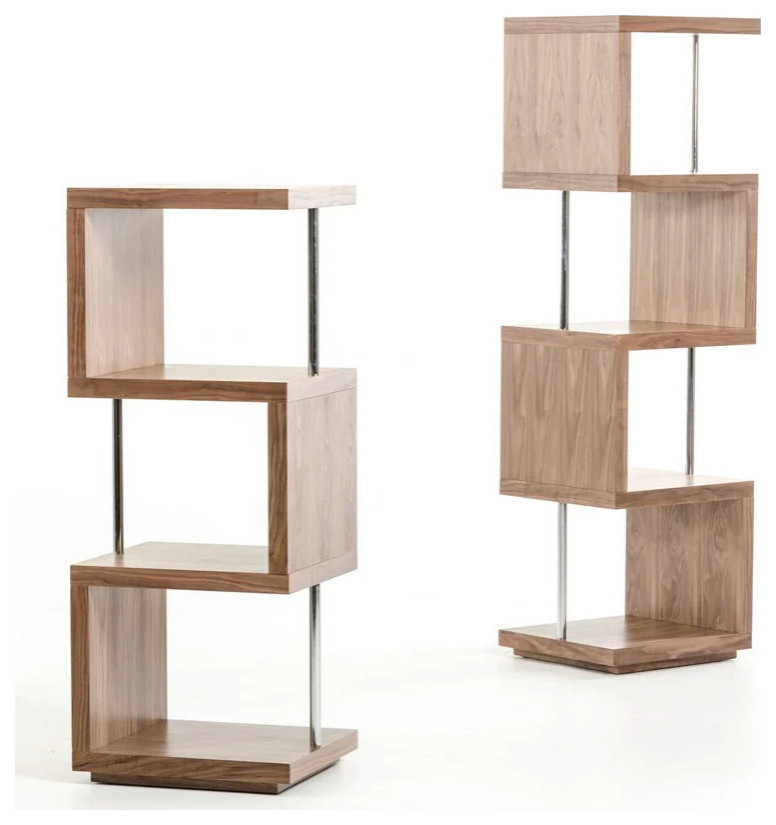 Anna Modern Walnut Wall Unit   Transitional   Bookcases   by Rustic Home Furniture Deco  Houzz