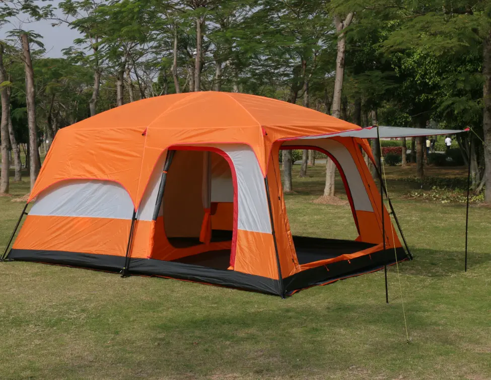 6 Person Backpacking Tents Outdoor Camping Polyester 68D Silicone Coated Fabric Double Layer Waterproof Hiking Camping Tent