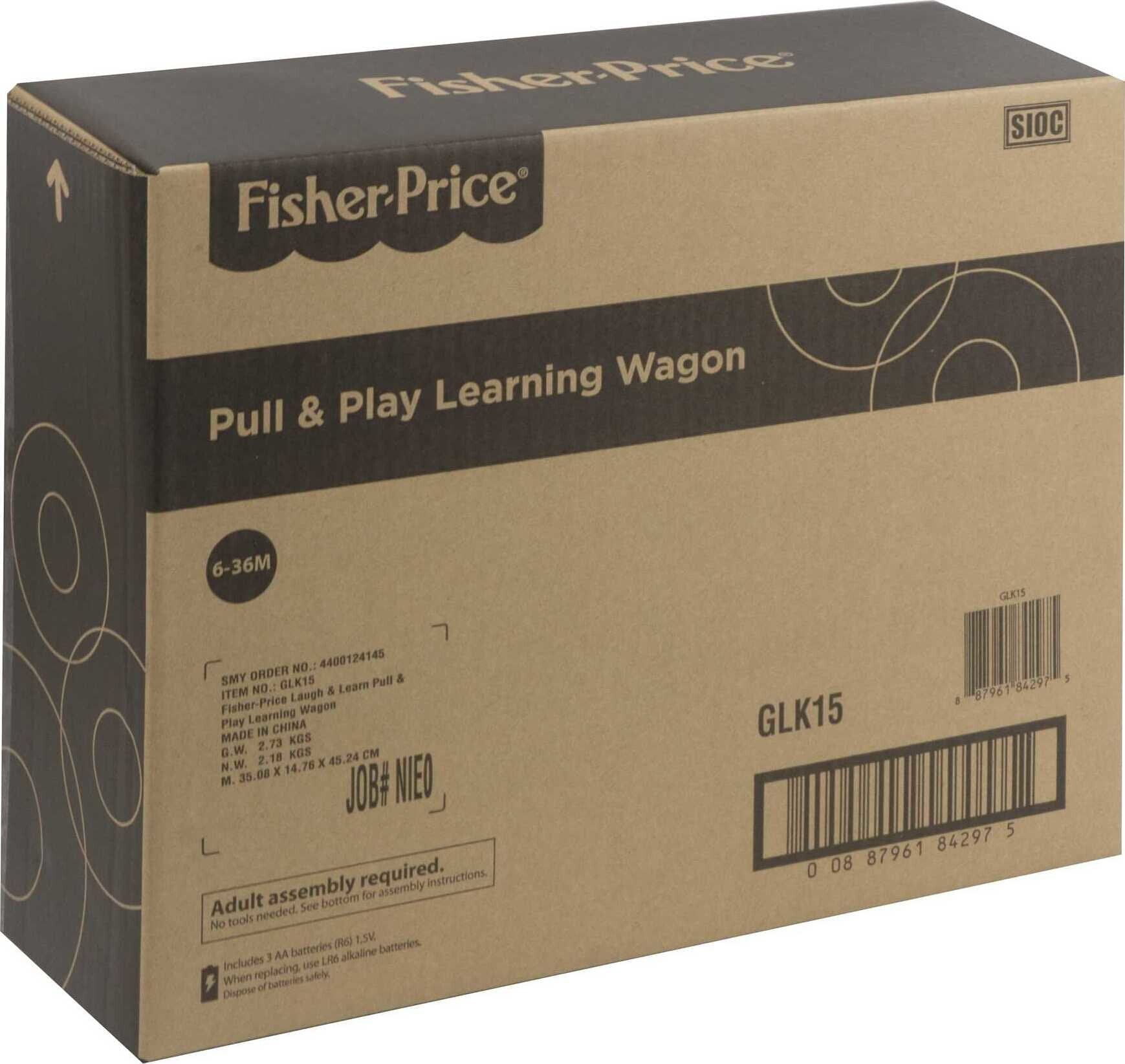 Fisher-Price Laugh and Learn Pull and Play Learning Wagon Baby and Toddler Toy with 4 Accessories