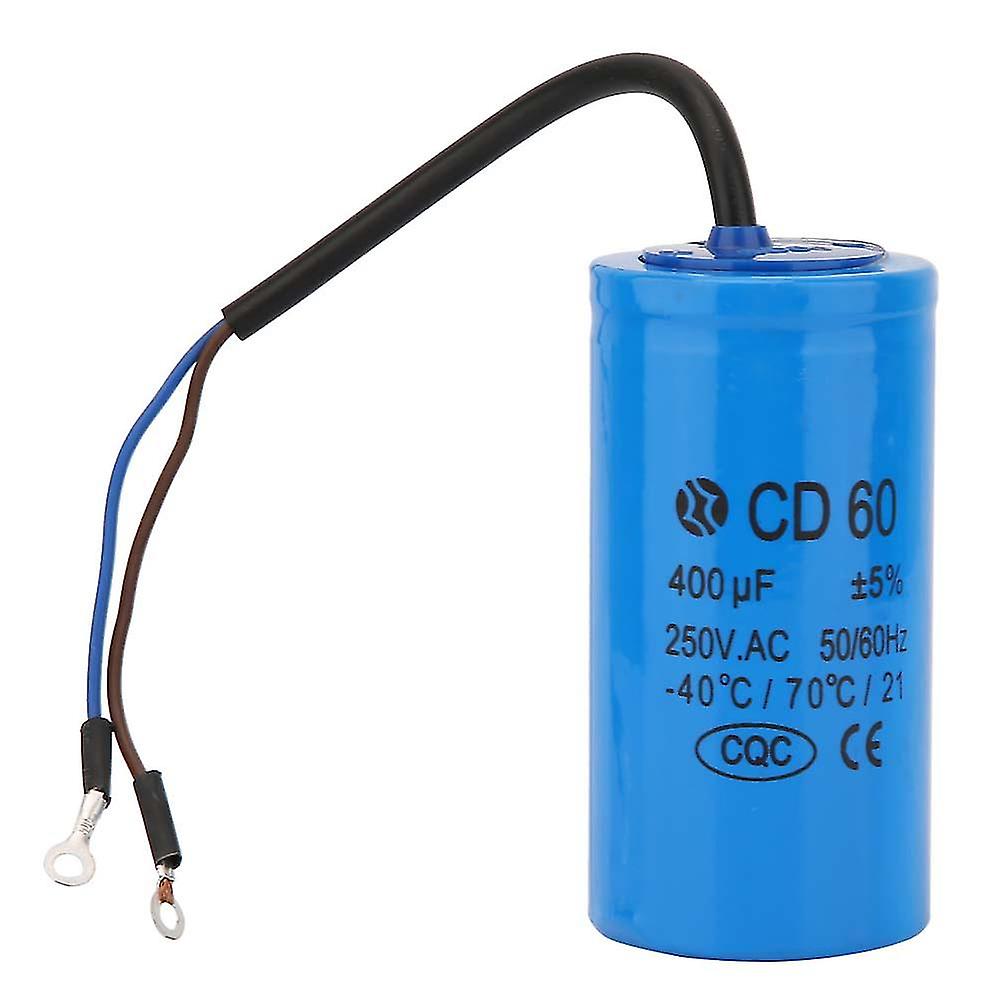 Cd60 Run Capacitor With Wire Lead 250v Ac 400uf 50/60hz For Motor Air Compressor