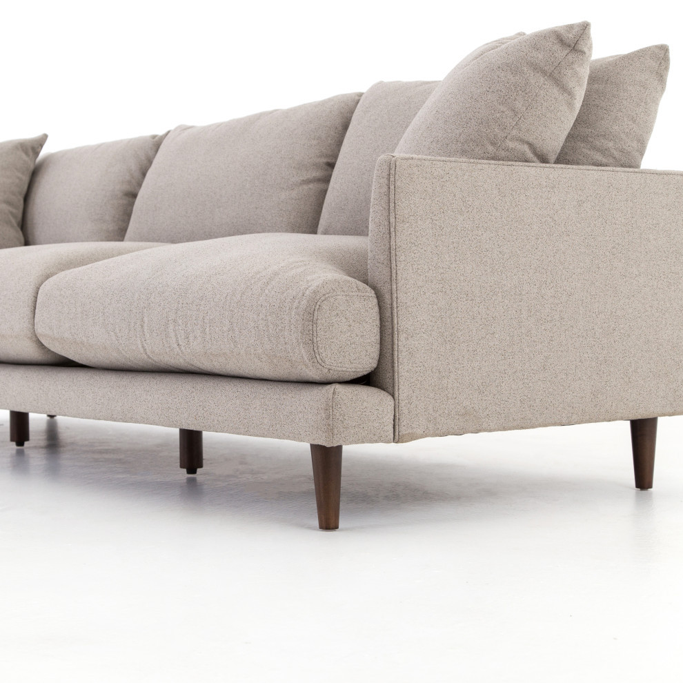 Asta Sofa  98 quot  Fedora Pewter   Midcentury   Sofas   by Four Hands  Houzz