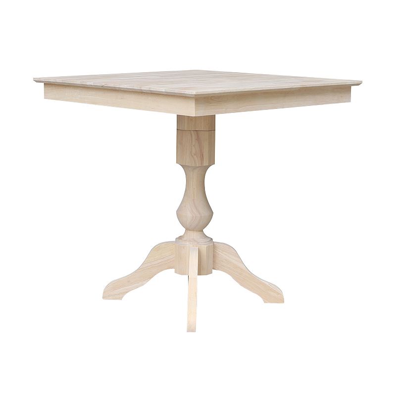 International Concepts Square Pedestal Counter Height Dining Table